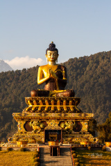 The 130-foot high statue of the Buddha at the Buddha Park in Ravangla