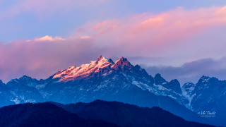 The Kanchenjunga Range as seen from the ruins of Rabdenste