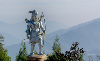 The 18-foot statue of Kirateshwar a hunter incarnation of Shiva