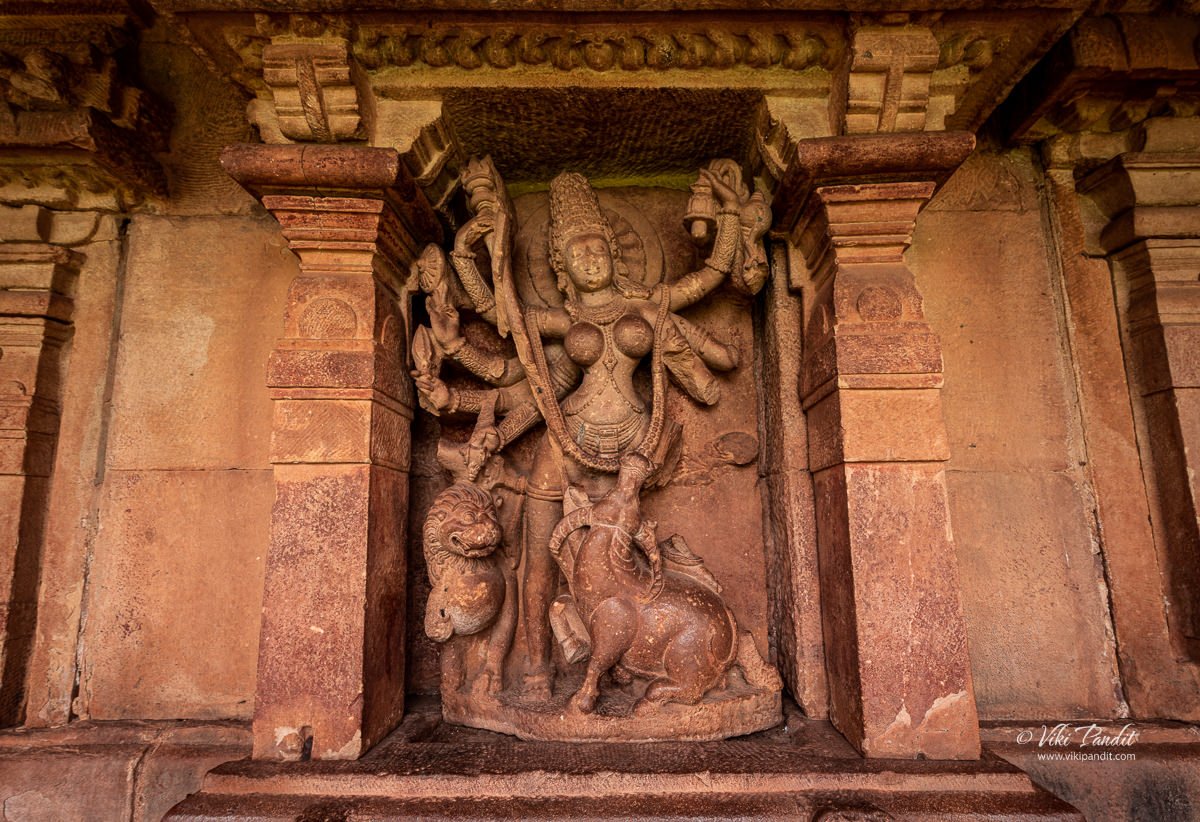 An idol of Durga inside Durga Temple