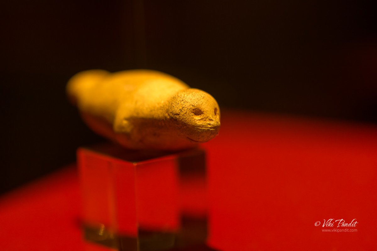 A seal carved from sea mammal bone