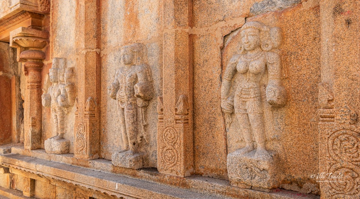 Deities carved on the walls of Ramalingeshwara Temple