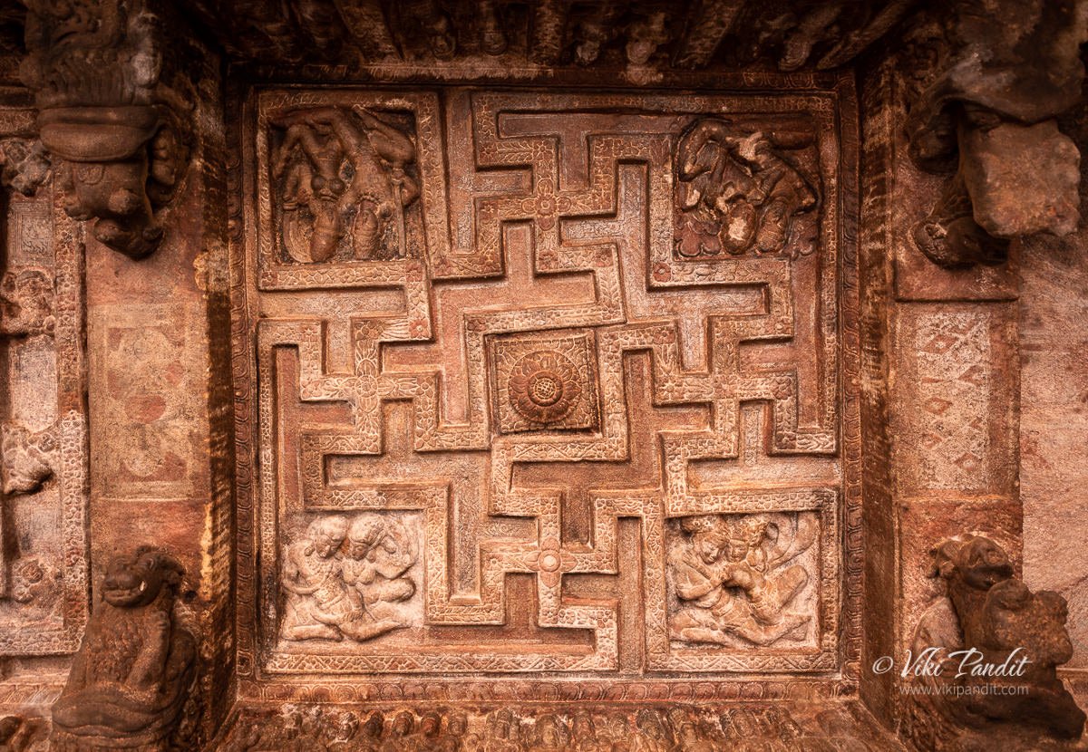 Roof carvings inside Cave Temple 2