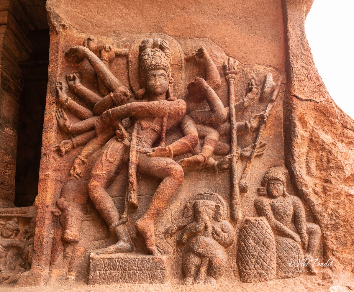 Shiva as Nataraja in Badami Cave Temple