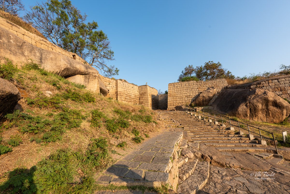 Hiking towards the peak of Chitradurga Fort
