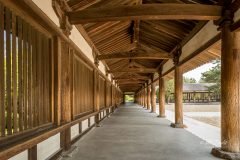 Corridors along Horyuji temple
