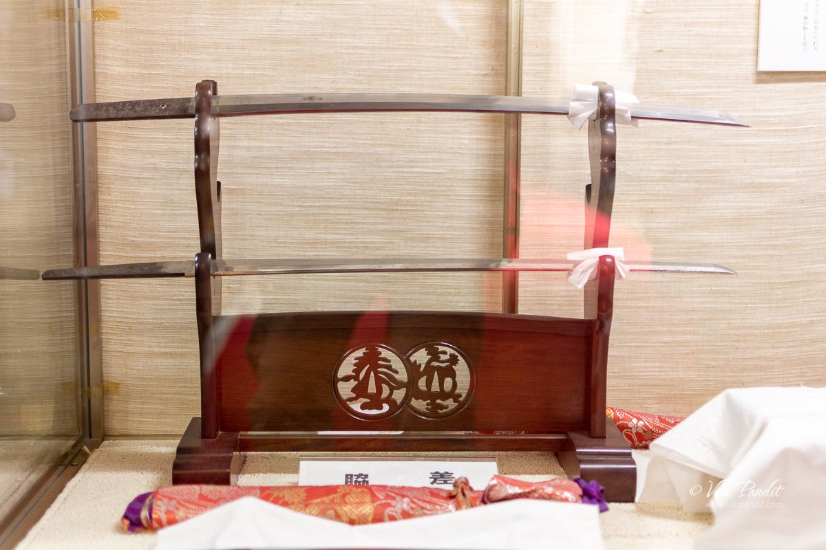 Swords on display at Iga Ueno Castle