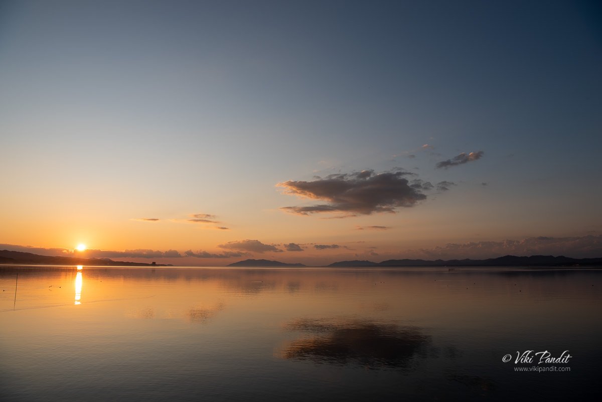 Sunset at Lake Shinji