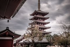 Pagoda at Sensoji Temple Grounds