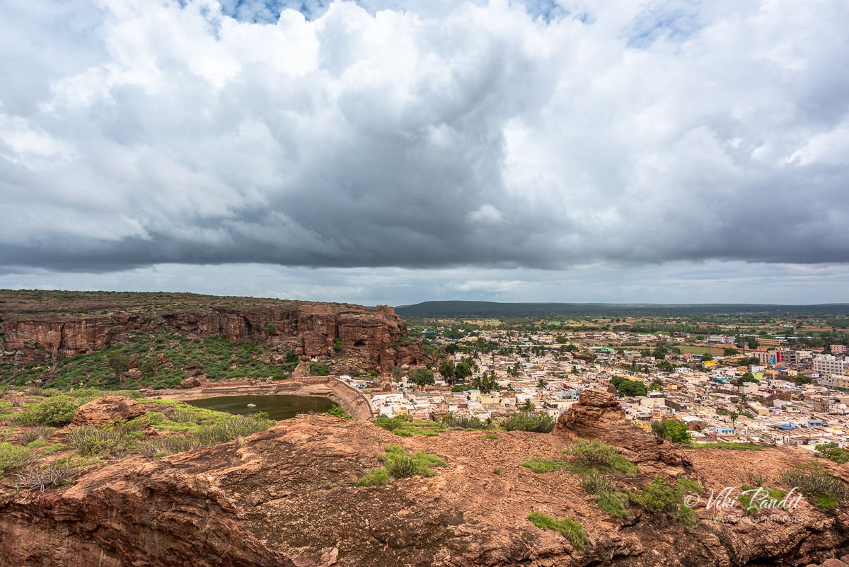 City of Badami from the summit of  the Fort
