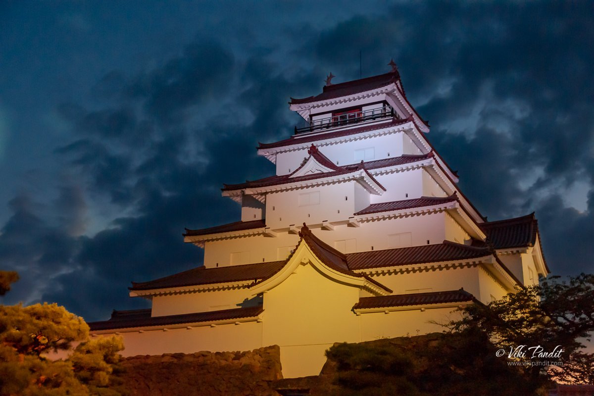 Illuminated Tsuruga Castle