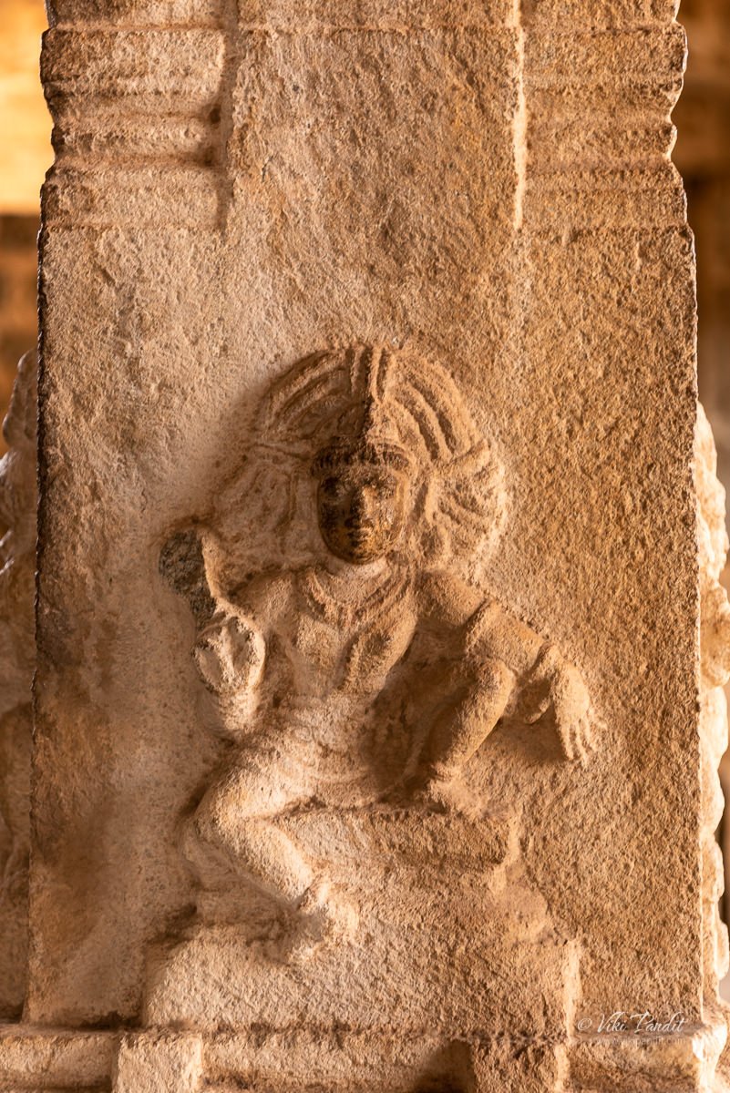 Pillar carvings at Vittala Temple in Hampi