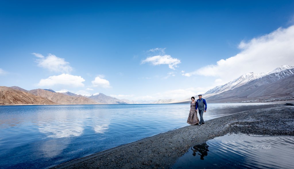 Blue waters of Pangong Tso